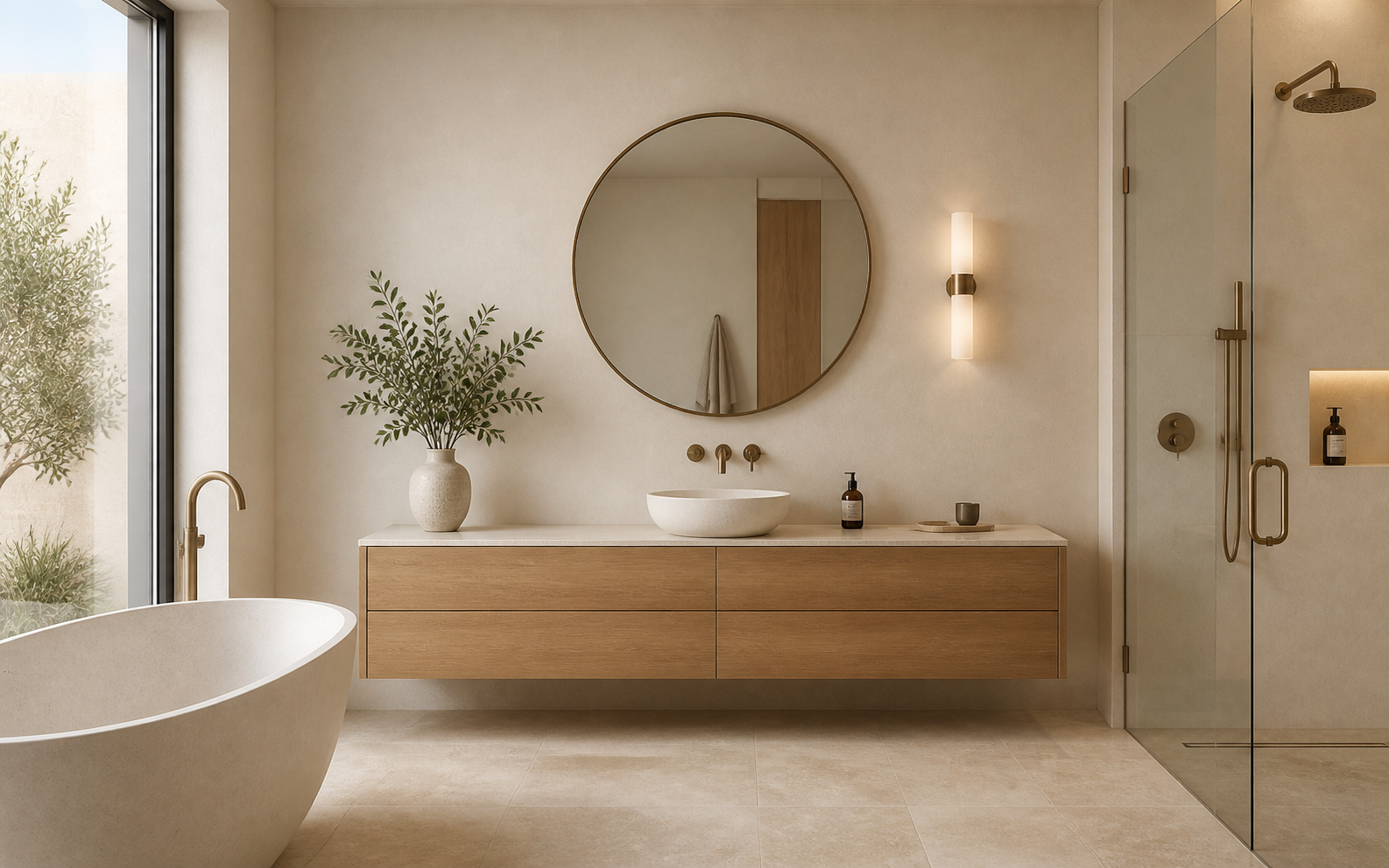 Ürün uygulanmış banyo görünümü